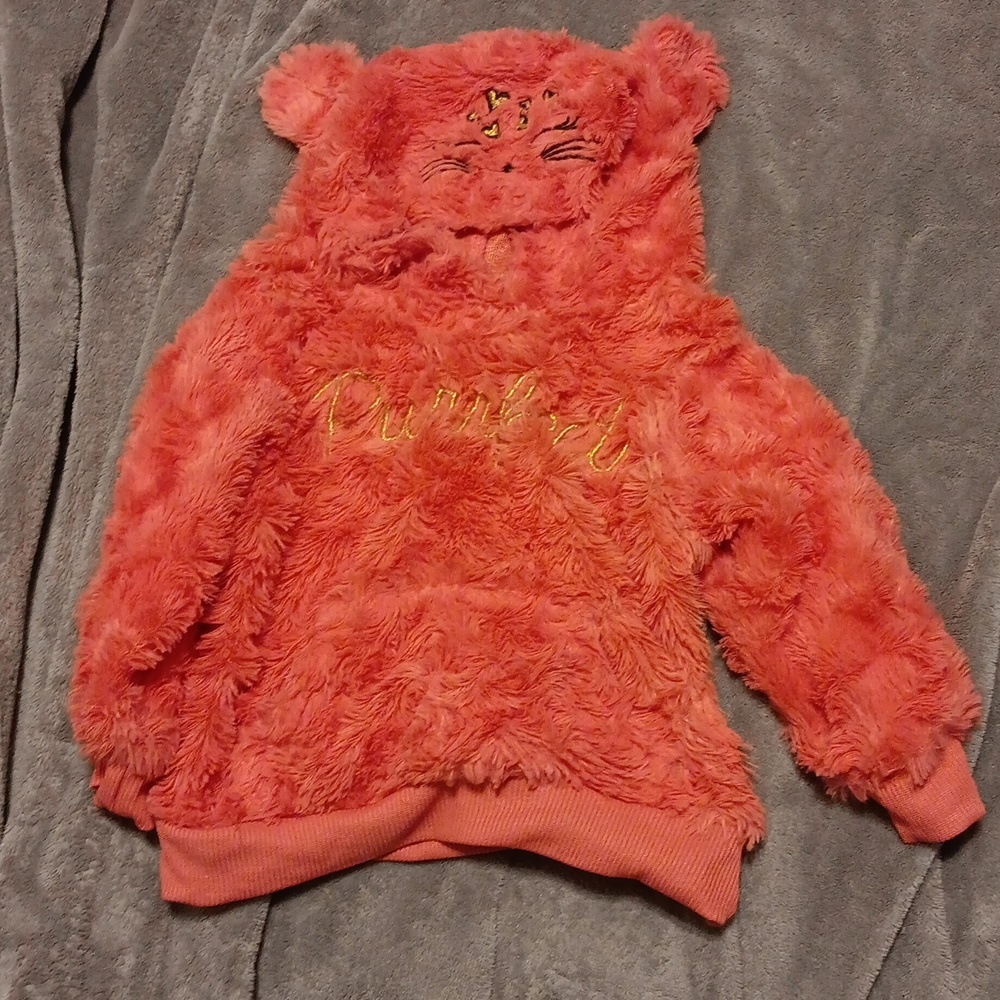 Furry pink hoodie